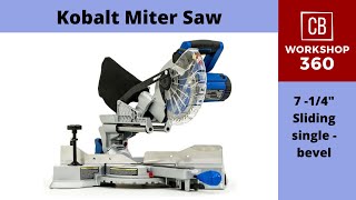 Kobalt 7 14in 10 Amp SingleBevel Sliding Compound Miter Saw with Laser Marker SM1816LW 857240 [upl. by Calvert517]