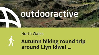 Flyover video Autumn hiking round trip around Llyn Idwal from Afon Idwal on November 10 2023 [upl. by Alket]