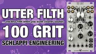 Schlappi Engineering 100 Grit  Eurorack filter VCA distortion amp feedback noise instrument [upl. by Fergus72]