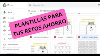 PLANTILLAS DE RETOS DE AHORRO PARA DESCARGAR [upl. by Henleigh]