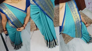 how to wear pre pleated saree  pre pleated saree drape  easy steps to wear pre pleated saree [upl. by Eelydnarb888]