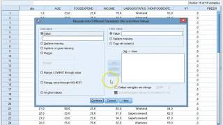 Spss v23 Hercoderen van een categorische variabele [upl. by Eissat]