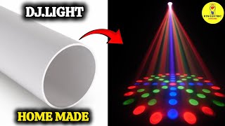 how to make Amazing Decoration DJ Light from PVC Pipe at hom experiment rtnelectric [upl. by Akenn207]