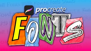 How to ADD FONTS in Procreate [upl. by Nelag]