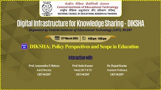 Online Training Day 1  DIKSHA Policy Perspectives and Scope in Education [upl. by Savick]