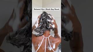 how to prevent knots and tangles when washing your hair hair washday relaxedhair haircare [upl. by Salazar]