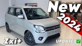 NEW WAGON R ZXI PLUS 2024 TOP MODEL  MARUTI SUZUKI WAGON R ZXI PLUS SILVER COLOUR REVIEW [upl. by Odlareg48]