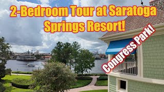 2Bedroom Villa Tour at Saratoga Springs Resort in Walt Disney World [upl. by Egag]