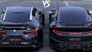 2025 Lexus LC500 vs Porsche 911 Turbo  Evrim Özgün Design [upl. by Codel]