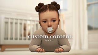 infant cc finds  los sims 4 contenido personalizado haul [upl. by Ennaylil]