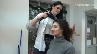 1185 Neda by Nevena tall barberette in serbian barbershop [upl. by Lyrahs628]