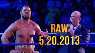 WWE RAW 5202013  Triple H vs Curtis Axel Curt Hennigs Son [upl. by Candace]