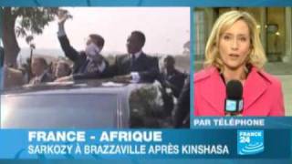 France  Afrique Sarkozy à Brazzaville après Kinshasa [upl. by Haroldson]