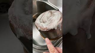 Cleaning a copper pan with citric acid [upl. by Brandenburg]