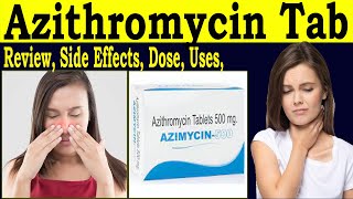 Azithromycin 500 mg  Azithromycin Tablets ip 500mg Hindi  Uses Side Effects Dose Review [upl. by Lewis]