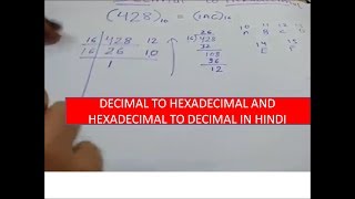 decimal to hexadecimal [upl. by Adella]