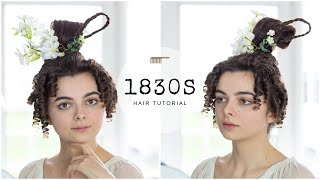 1830s Hair Tutorial  Start To Finish [upl. by Onileva]