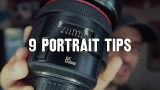 9 tips for BETTER PORTRAITS [upl. by Ludeman]