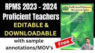 RPMS 2023 to 2024 FREE TEMPLATE [upl. by Bocoj]