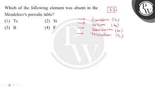 Which of the following element was absent in the Mendeleevs periodic table [upl. by Welton623]