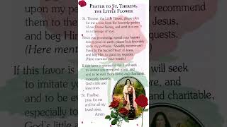 Saint Therese prayer shortvideo shorts j4vlogs [upl. by Goran]