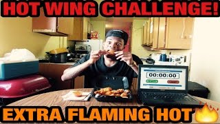 EXTREME FLAMING HOT WING CHALLENGE [upl. by Lisle233]