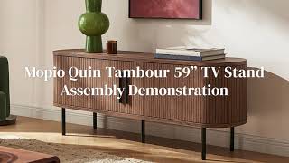 Mopio Quin Tambour 59“ TV Stand Assembly Video [upl. by Wittenburg920]