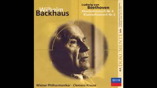 BEETHOVEN Piano Concerto No 4 in G major op 58  Backhaus · Krauss · Wiener Philharmoniker [upl. by Eraste963]