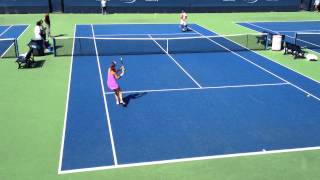 Paes and Hingis Do a Volleying Drill [upl. by Annemarie]