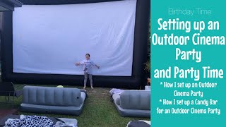 How to set up an Outdoor Cinema Movie Night Party and Candy Bar [upl. by Kikelia]