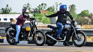 Yezdi Scrambler vs Royal Enfield Scram 411  Comparison  Which Is Better And Faster [upl. by Adnovay]