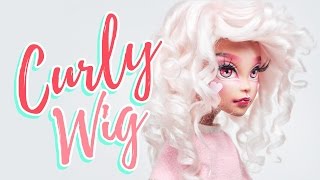 How to Curl Yarn wefts  How to Make a Doll Wig  Curls  Mozekyto 4 [upl. by Brandy931]