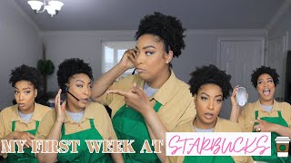 MY FIRST WEEK AT STARBUCKS [upl. by Ansilma]