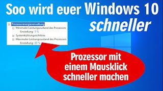 So wird euer Windows 10 schneller 🔵 Prozessor mit einem Mausklick schneller machen [upl. by Prussian]