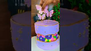 🌹🌹Rosette fault line cake butterfly 🦋cakedecorating cakedesign🎂 birthday baking momspassion❤️ [upl. by Huskamp]