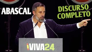 El discurso completo de Santiago Abascal en el VIVA24 el gran evento de VOX en Vistalegre [upl. by Eeltrebor]