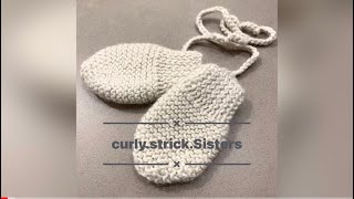 curlystricksisters Babyhandschuhe  Tutorial Anfänger geeignet [upl. by Otsenre]