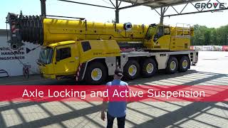 Grove GMK  Axle Locking and Active Suspension EN [upl. by Wachtel374]