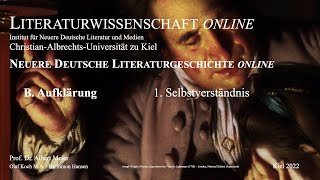 Literaturgeschichte online  Selbstverständnis der Aufklärung Philosophie und Weltbild 6 von 17 [upl. by Mcquade]