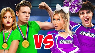 GYMNASTS VS CHEERLEADERS ft Ninja Fam [upl. by Oirifrop]