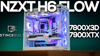 NEW White NZXT H6 Flow RGB 7800X3D  7900xtx PC BUILD [upl. by Siskind]