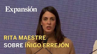 Rita Maestre quotNo tuvimos ninguna constancia ni denuncia ni rumorquot [upl. by Hoenack]