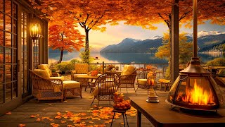 Cozy Autumn Coffee Shop Ambience amp Smooth Jazz Instrumental 🍂 Warm Jazz Music for Relaxing Work 🍂 [upl. by Ahsinirt]