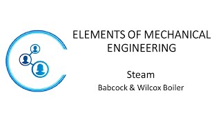 Elements of Mechanical Engineering Module 1 Lecture 6 Babcock amp Wilcox Boiler [upl. by Lucchesi363]