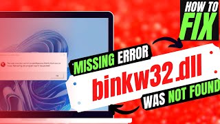 2022 How To Fix binkw32dll Missing Error ✅Not found error💻 Windows 10117 💻 3264bit [upl. by Llewen]