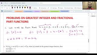 GREATEST INTEGER FUNCTION CLASS04SOLVED EXAMPLES [upl. by Durwyn]