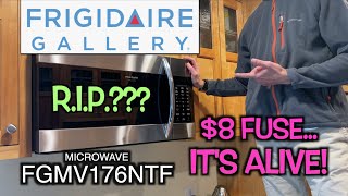 Frigidaire Gallery Microwave Fuse Blown Dead Replaced Repaired FGMV176NTF [upl. by Waterer]