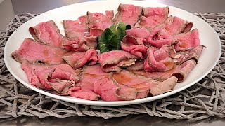 Roast beef al forno fatto in casa con cottura perfetta [upl. by Eimilb]