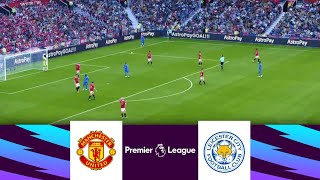 Manchester United vs Leicester 30  Premier League 2425  Match Highlights  Video Game Simulation [upl. by Jewel]