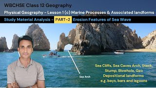 12 Geography PG Lesson1 c Marine Process amp Associated Landforms PART2 Analysis  wbchse MM Sir [upl. by Keith]